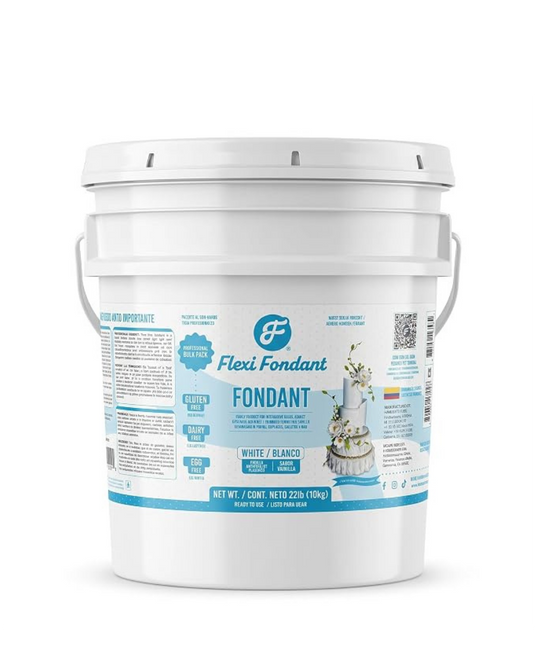 Flexifondant – Fondant Blanco de Vainilla en Balde de 22 lb (10 kg)