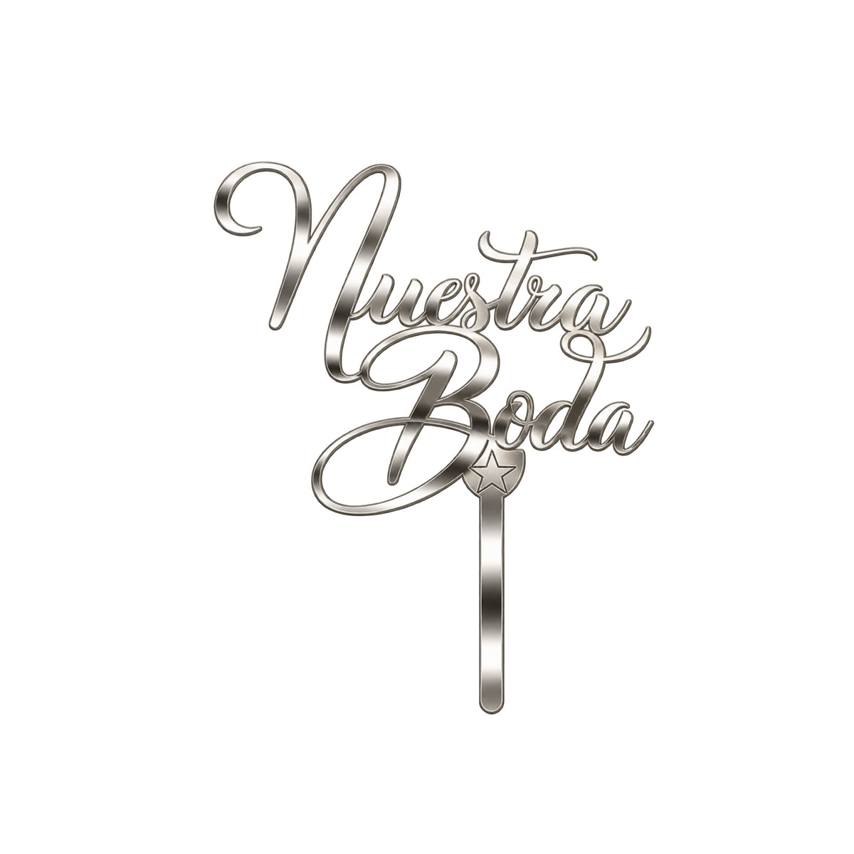TOPPERS / NUESTRA BODA PLATEADO