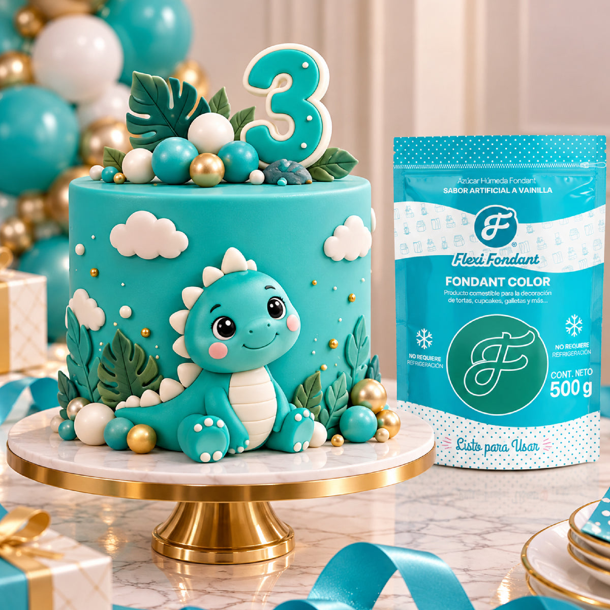 FlexiFondant / Fondant Color Verde Aguamarina