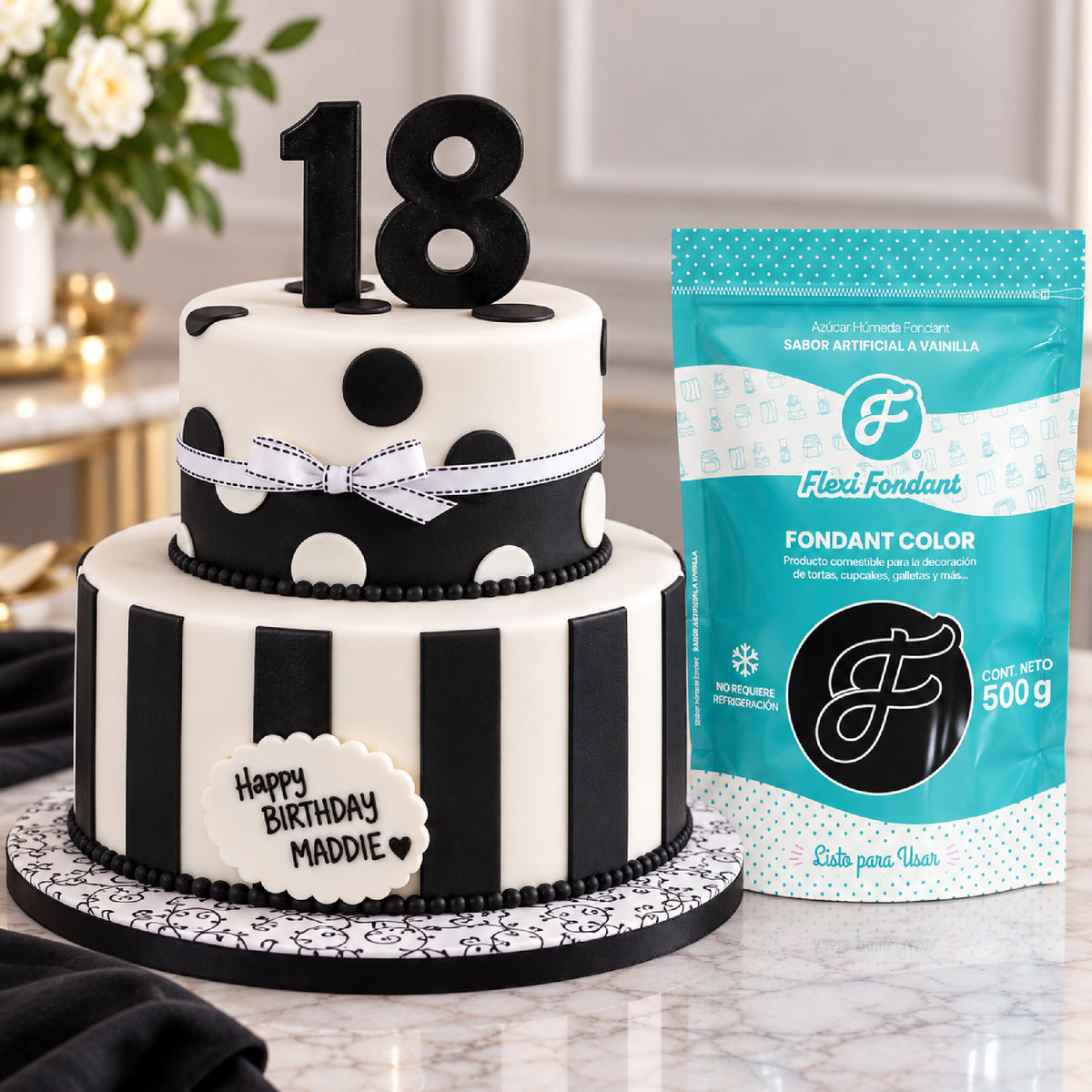 FlexiFondant / Fondant Color Negro