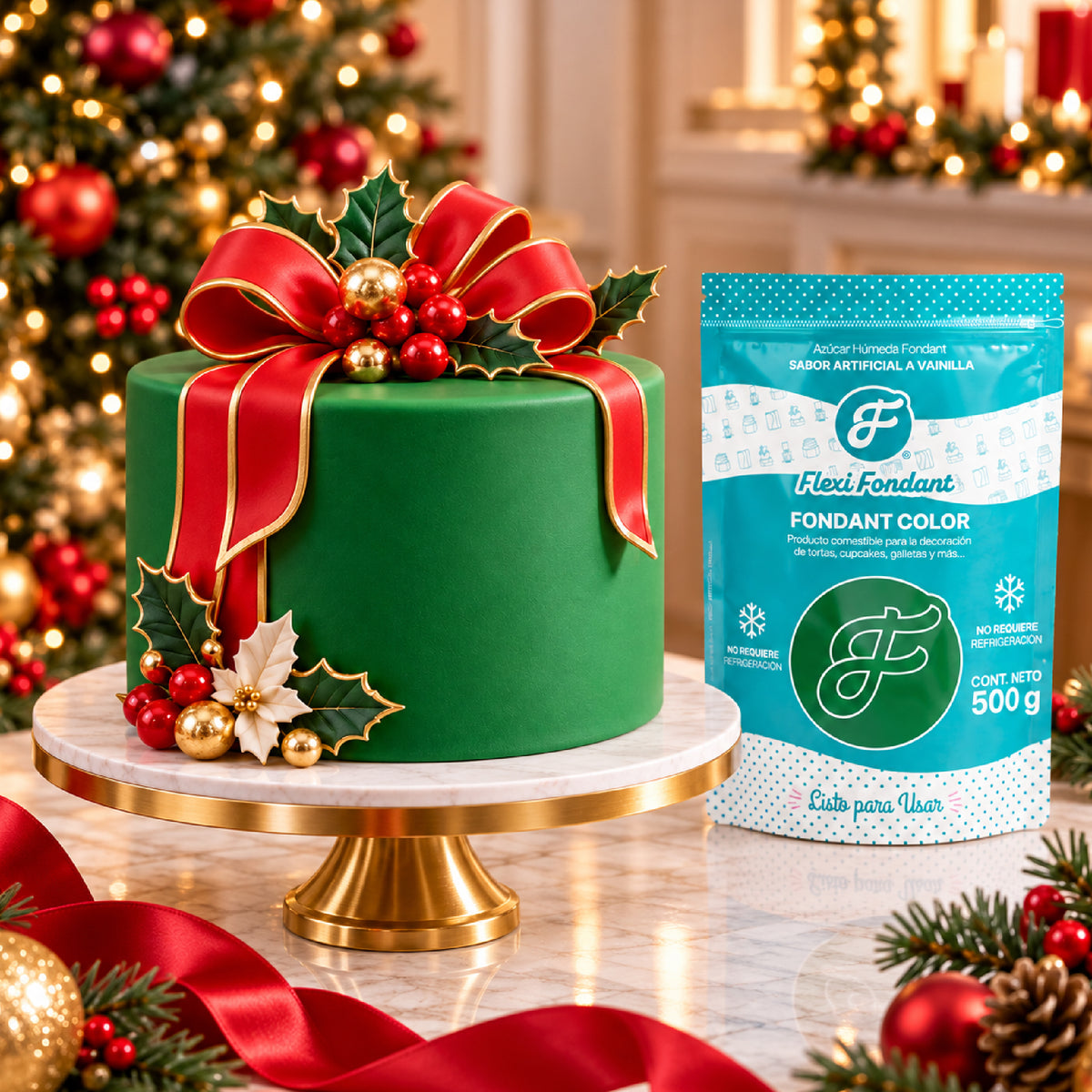 FlexiFondant / Fondant Verde Navidad