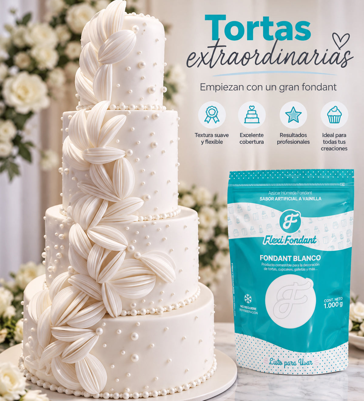 FlexiFondant / Fondant Color Blanco