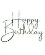 TOPPER Happy Birthday Cursiva 3