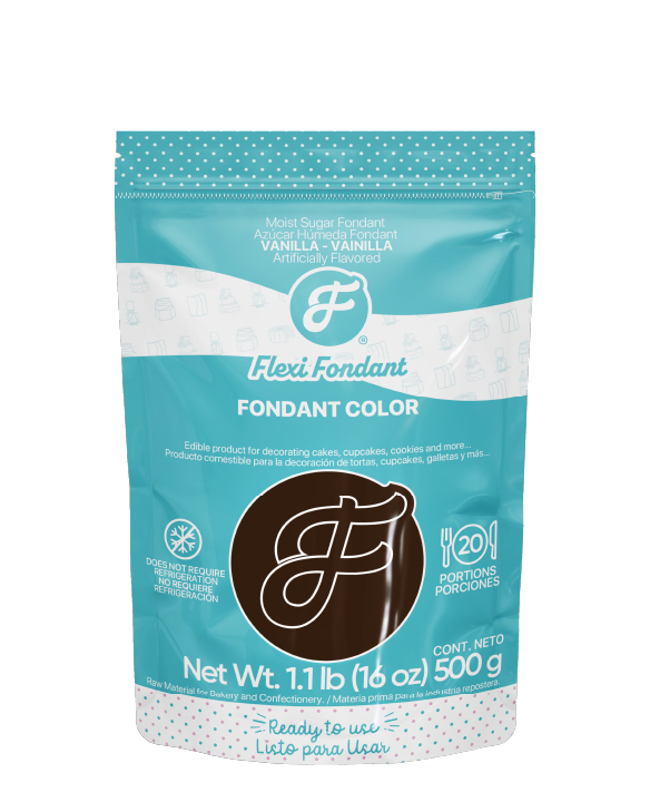 MARRON FLEXIFONDANT, FONDANT MARRÓN